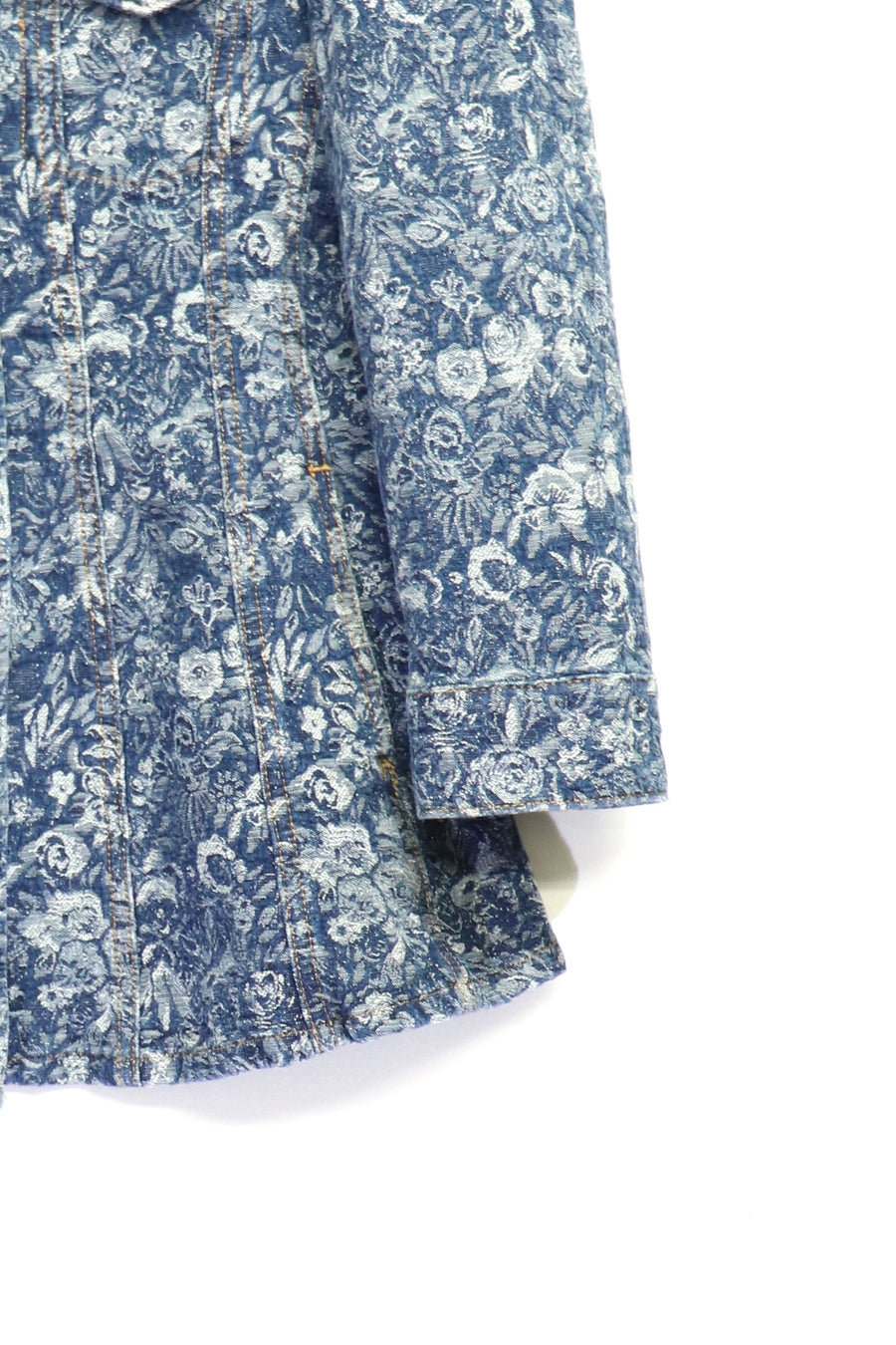 GANNI  Tapestry Denim Fitted Blazer