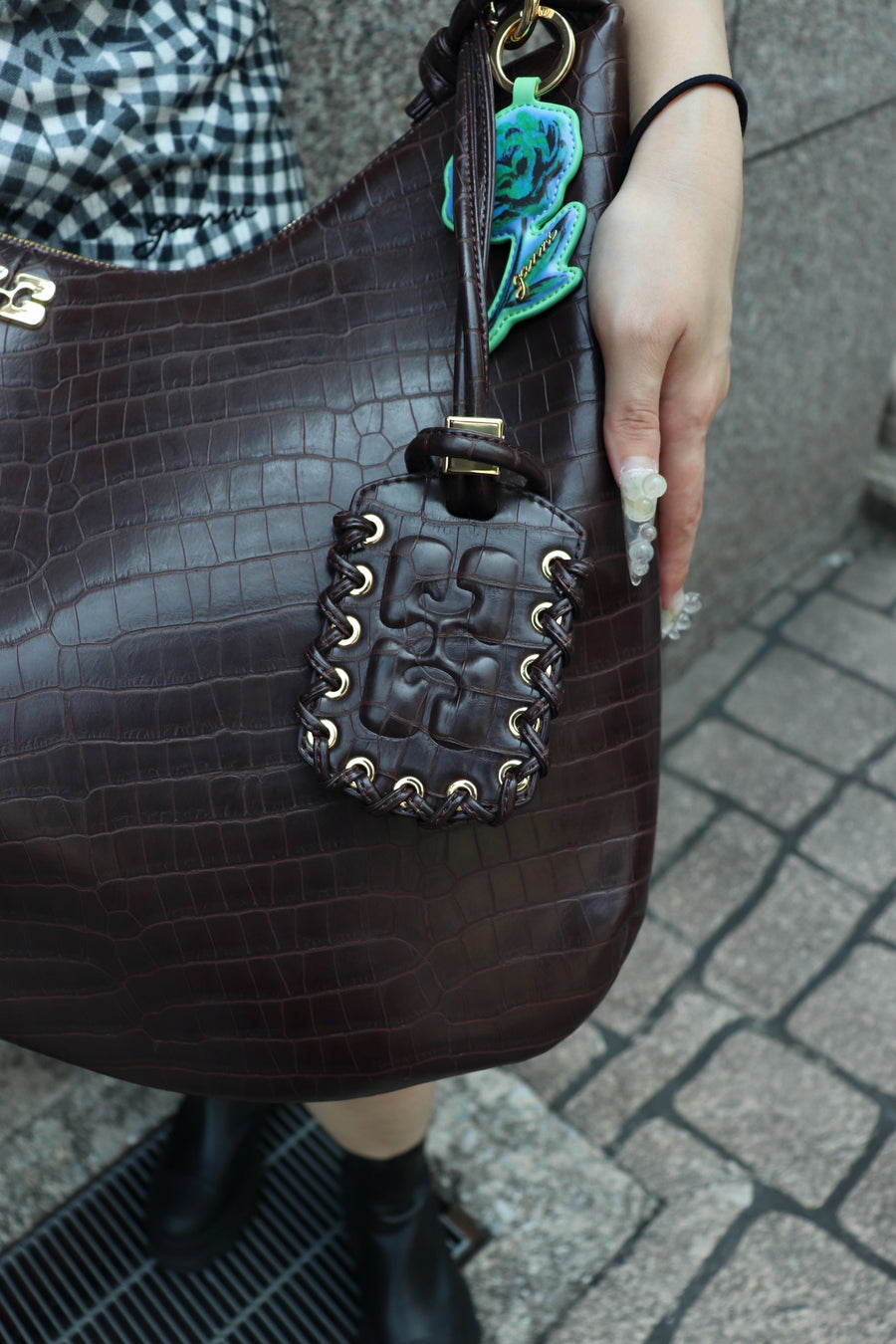 GANNI  Ganni Bou Bag Hobo XXL Croco