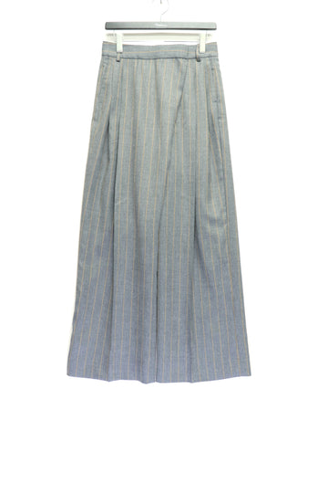 GANNI  Brushed Wool Stripe Mid Waist Pants