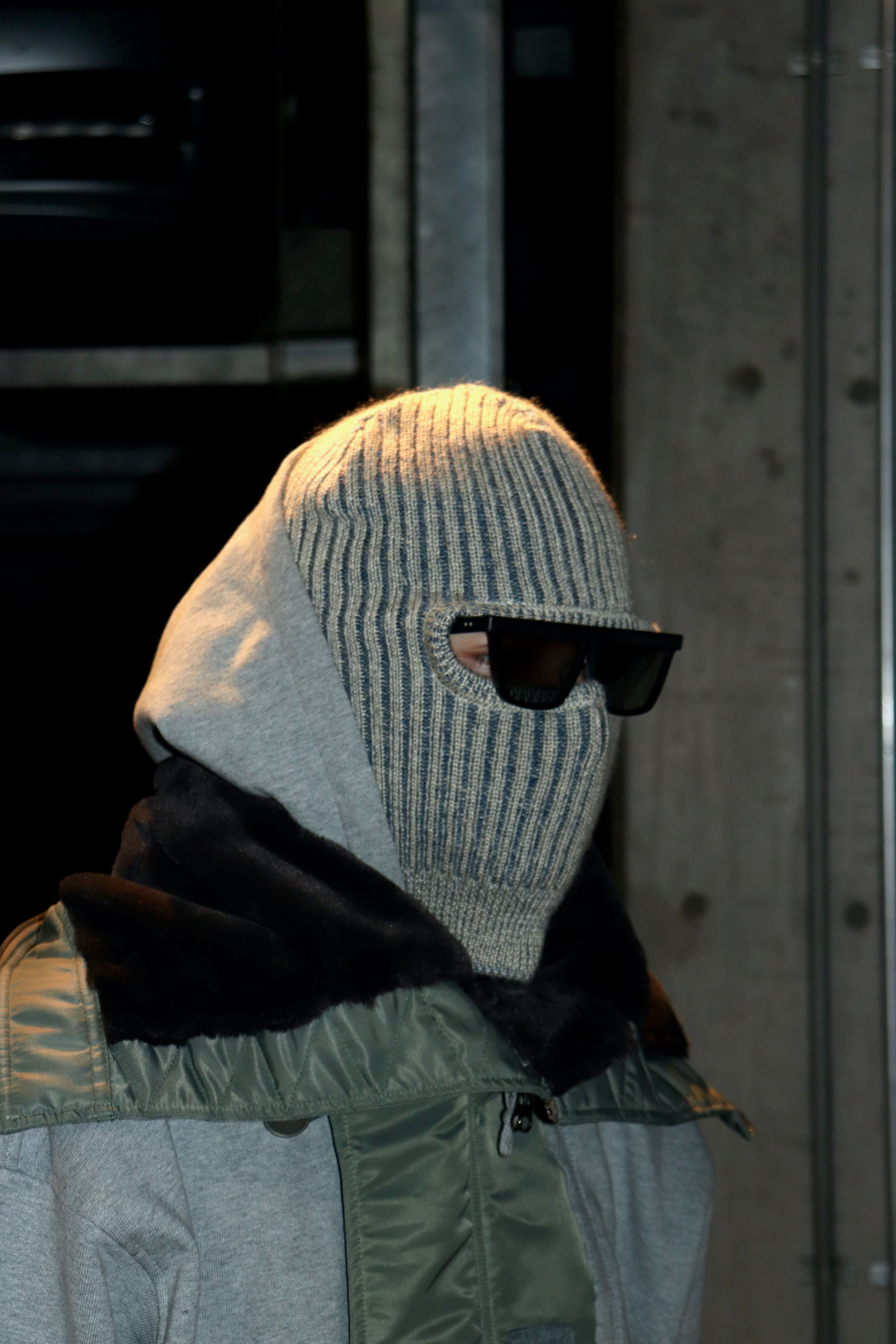 SUGARHILL(シュガーヒル)のPLATING KNIT BALACLAVA IVORY&NAVYの通販