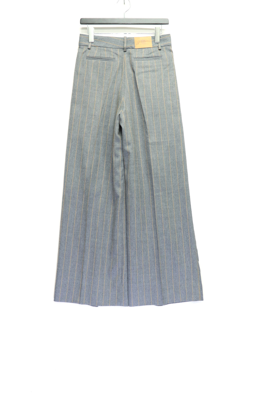 GANNI  Brushed Wool Stripe Mid Waist Pants