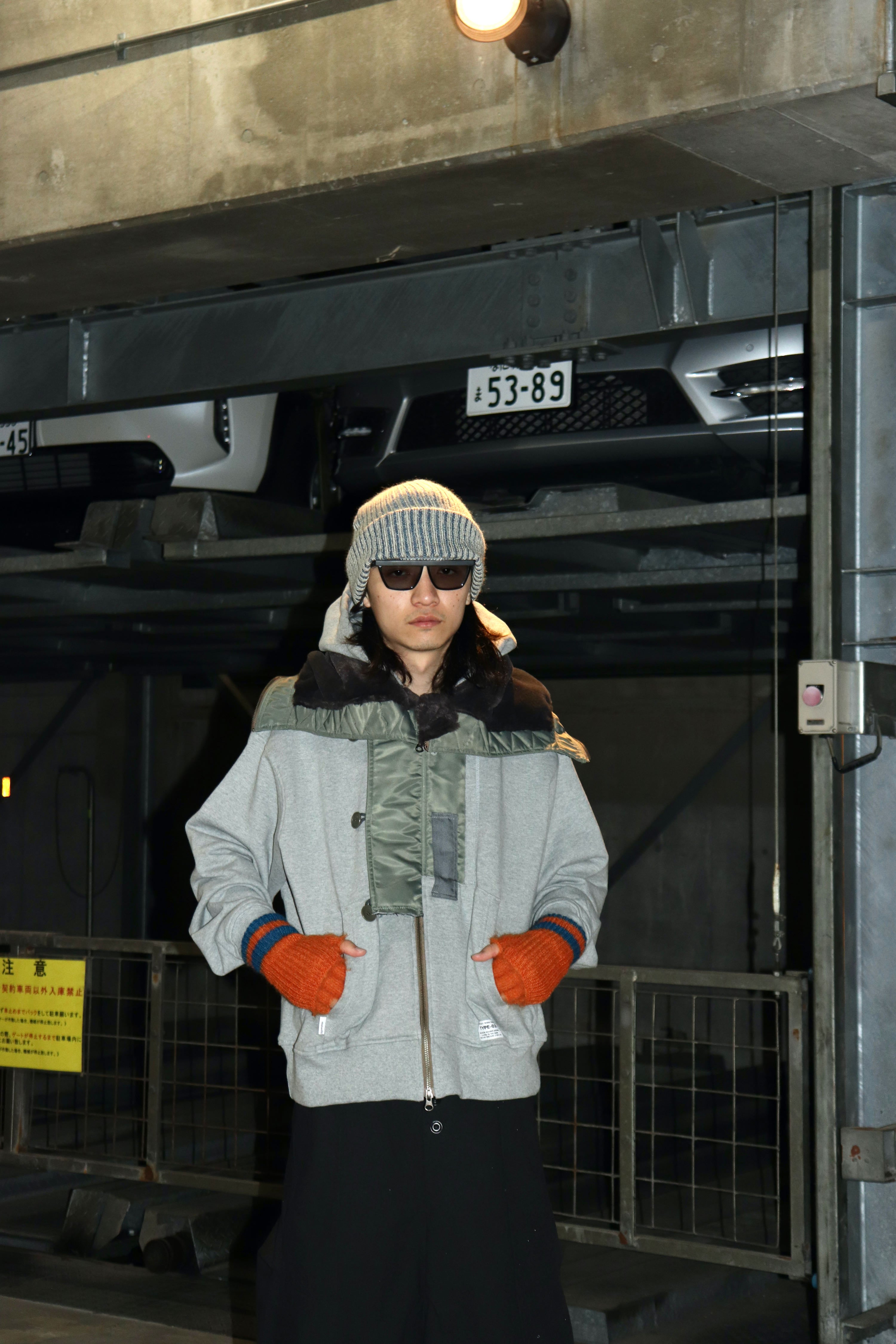 SUGARHILL バラクラバ SUGARHILL(シュガーヒル)のPLATING KNIT BALACLAVA BLACK&IVORY