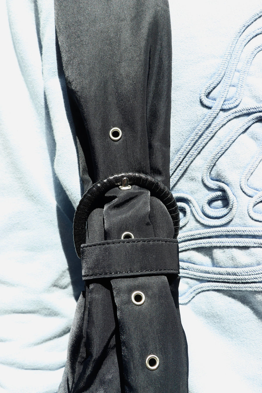 fluss  gathered belt cross bag(BLACK)