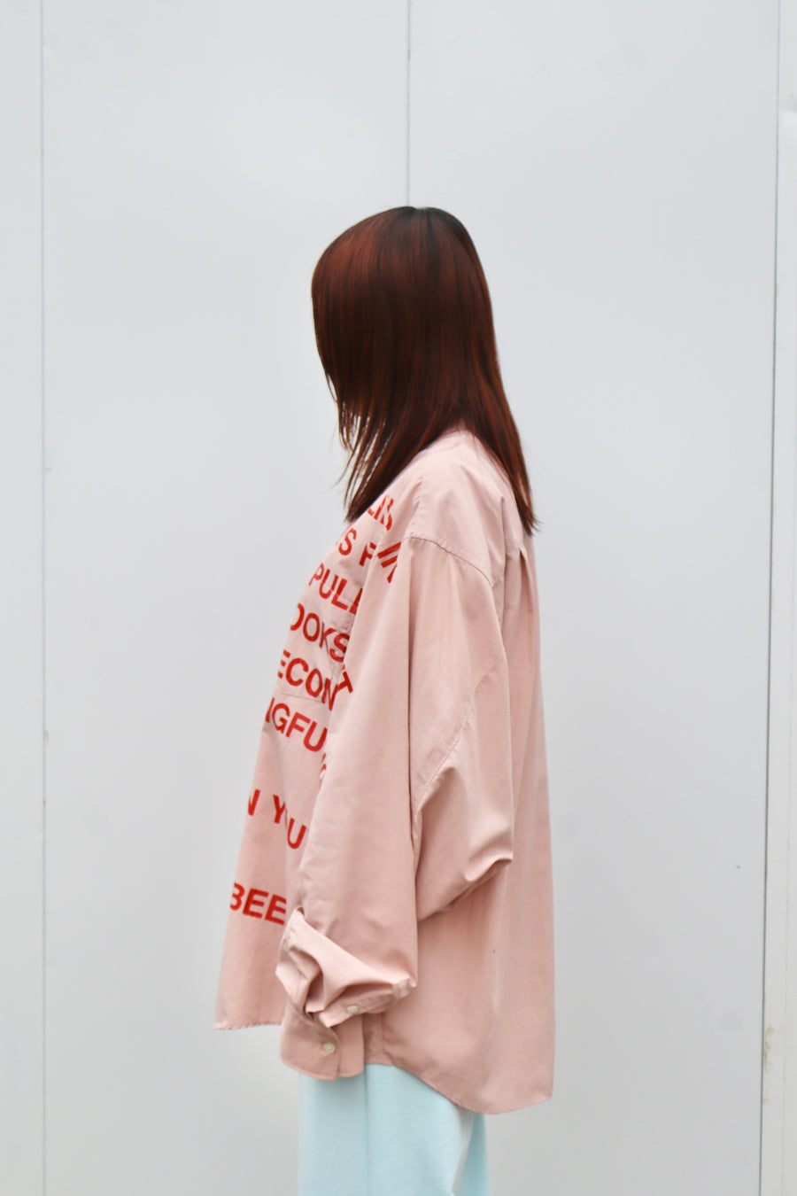 doublet(ダブレット)のKINMEDAI LINE MESSAGE SHIRT PINKの通販