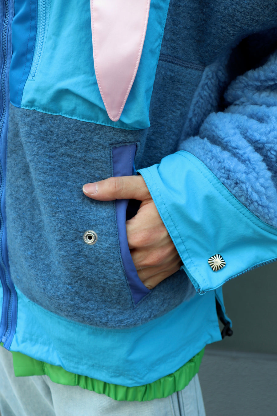 TOGA VIRILIS  Wool jersey blouson(Light Blue)