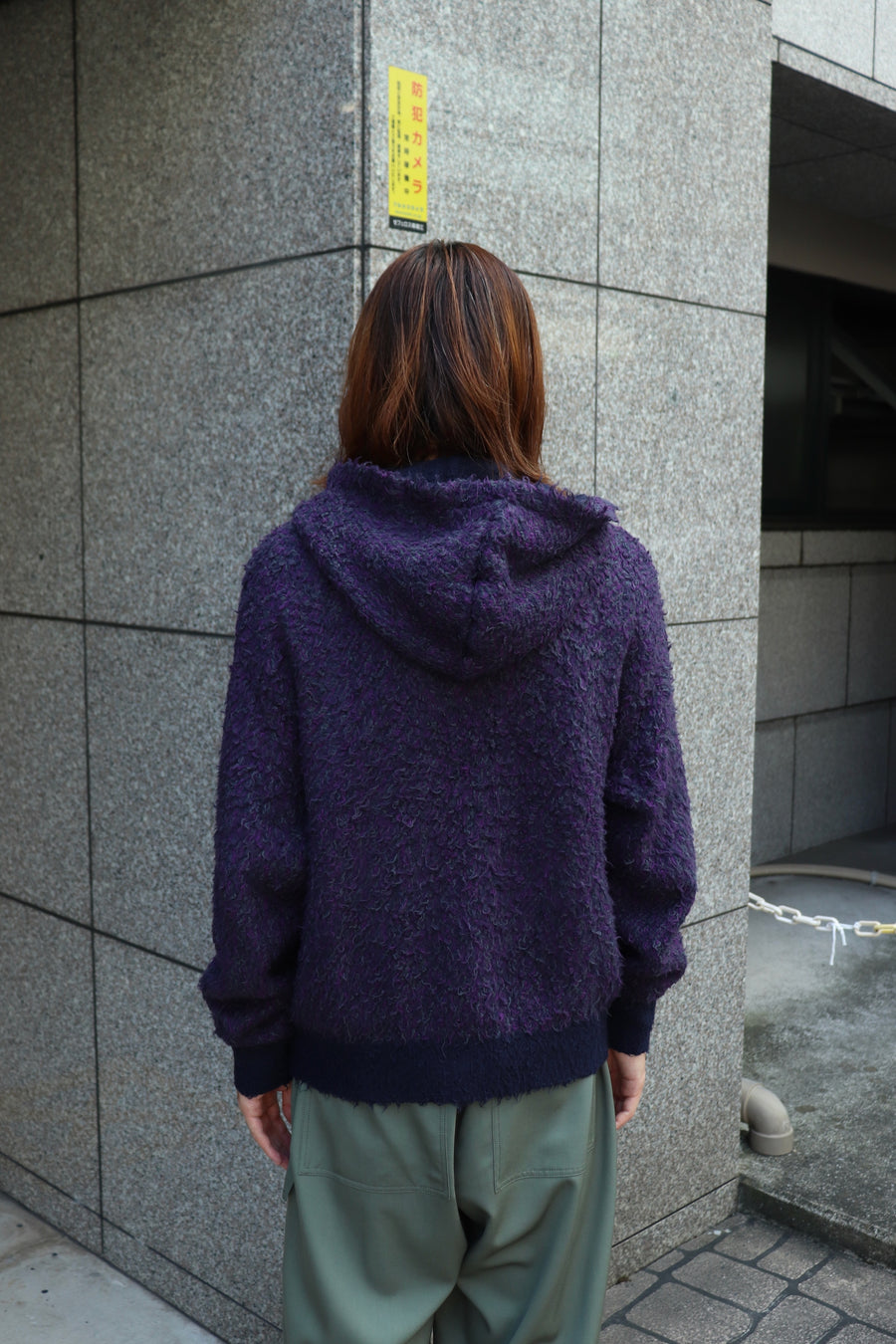 fluss  teddy zip up hoodie(PURPLE MIX)