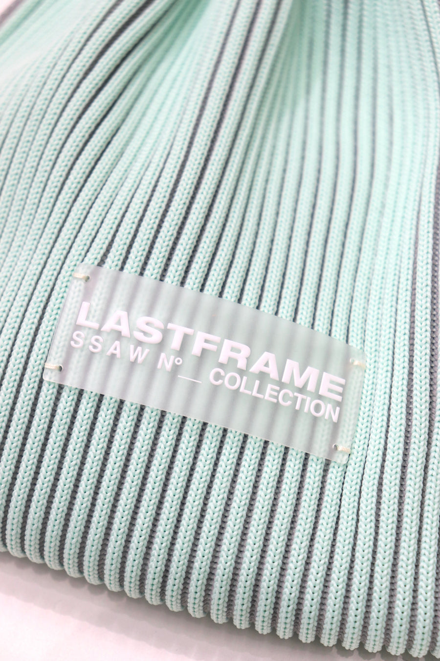 LASTFRAME  KASANE SACK BAG MINI(MINT GREEN × GRAY)