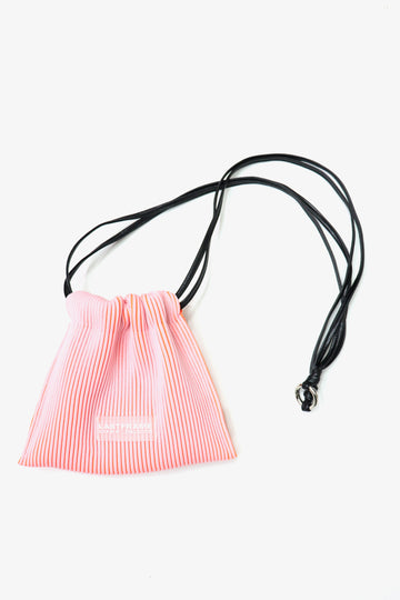 LASTFRAME  KASANE SACK BAG MINI(LIGHT PINK × NEON ORANGE)