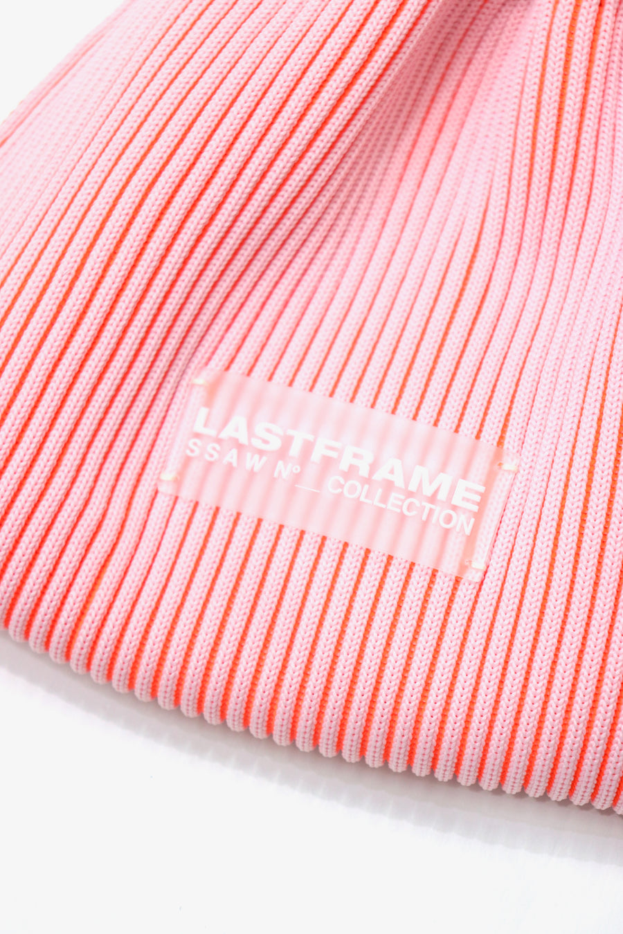 LASTFRAME  KASANE SACK BAG MINI(LIGHT PINK × NEON ORANGE)