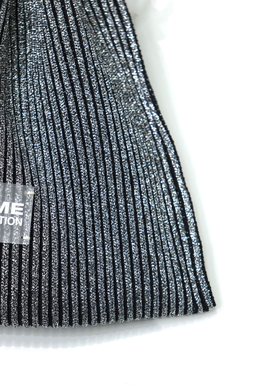 LASTFRAME  KYOTO METALLIC SACK BAG MINI(DARK SILVER × BLACK)