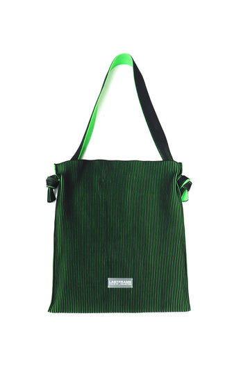 LASTFRAME  KASANE REVERSIBLE MUSUBI TOTE(BLACK × NEON GREEN)