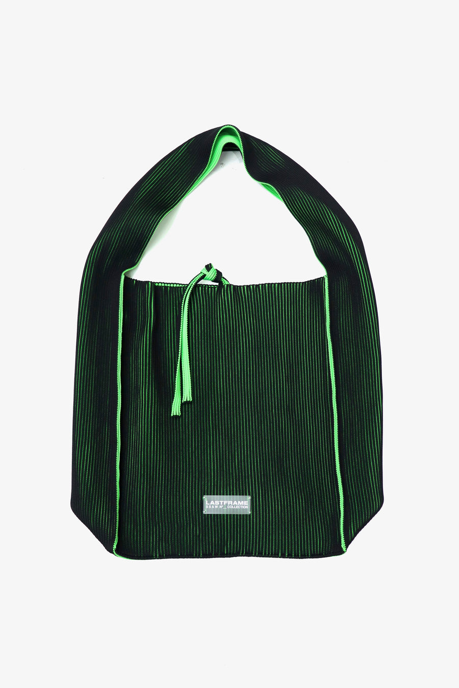 LASTFRAME  KASANE REVERSIBLE TASUKI TOTE LARGE(BLACK × NEON GREEN)