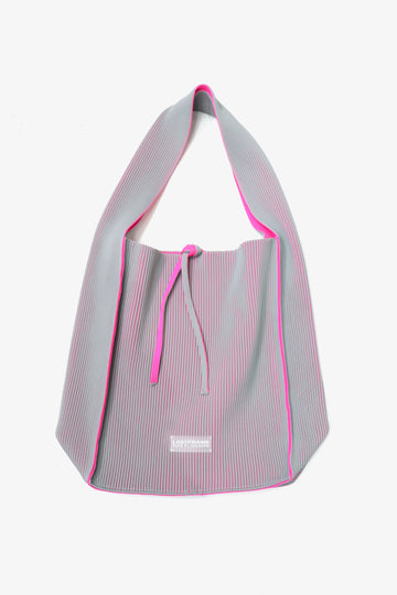 LASTFRAME  KASANE REVERSIBLE TASUKI TOTE LARGE(GRAY × NEON PINK)
