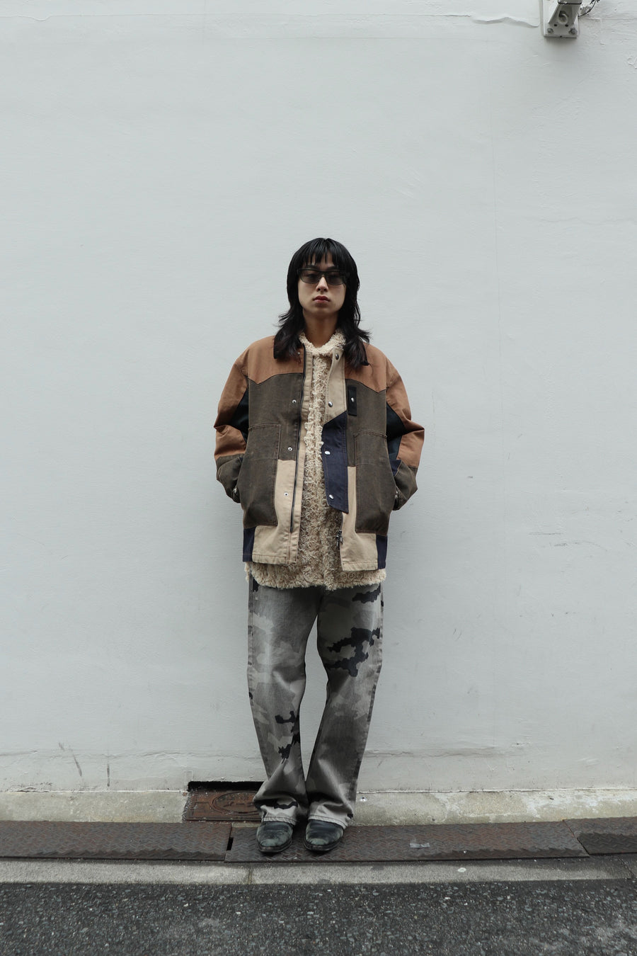 FAF × PALETTE art alive  CAMO AGED DENIM PANTS(SHADOW CAMO)