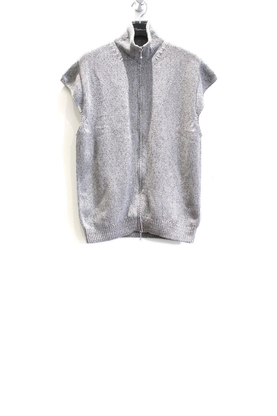 Taiga Igari  Zip Knit Vest(Grey×Blue)