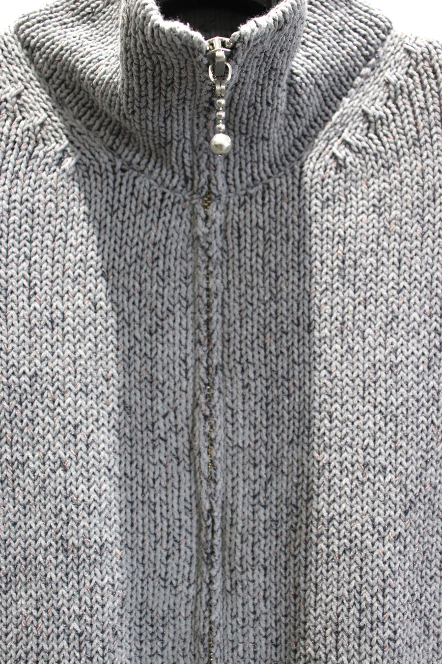 Taiga Igari  Zip Knit Vest(Grey×Blue)