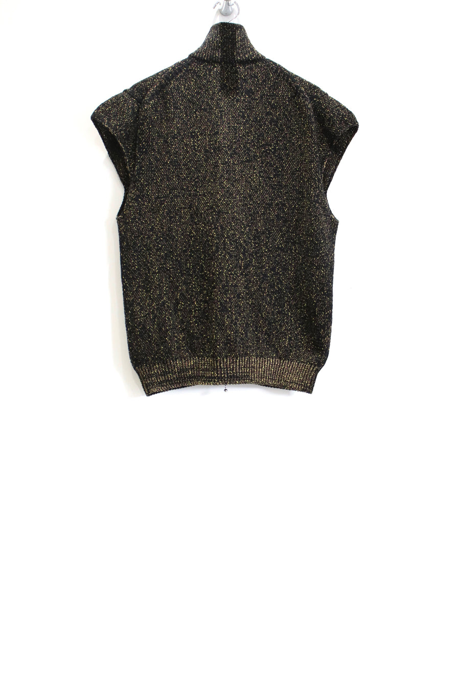 Taiga Igari  Zip Knit Vest(Black×Yellow)