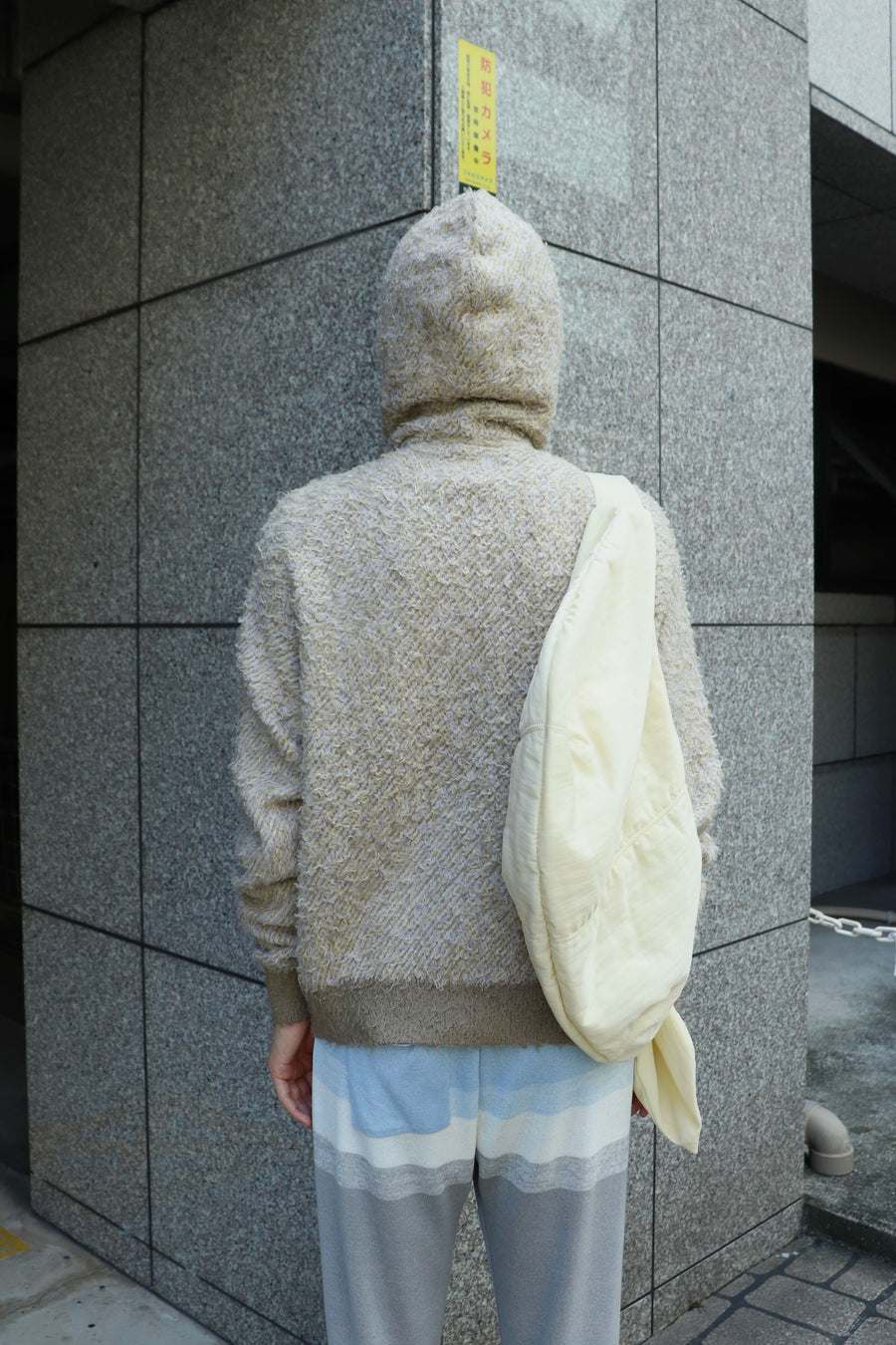 fluss  teddy zip up hoodie(KHAKI MIX)