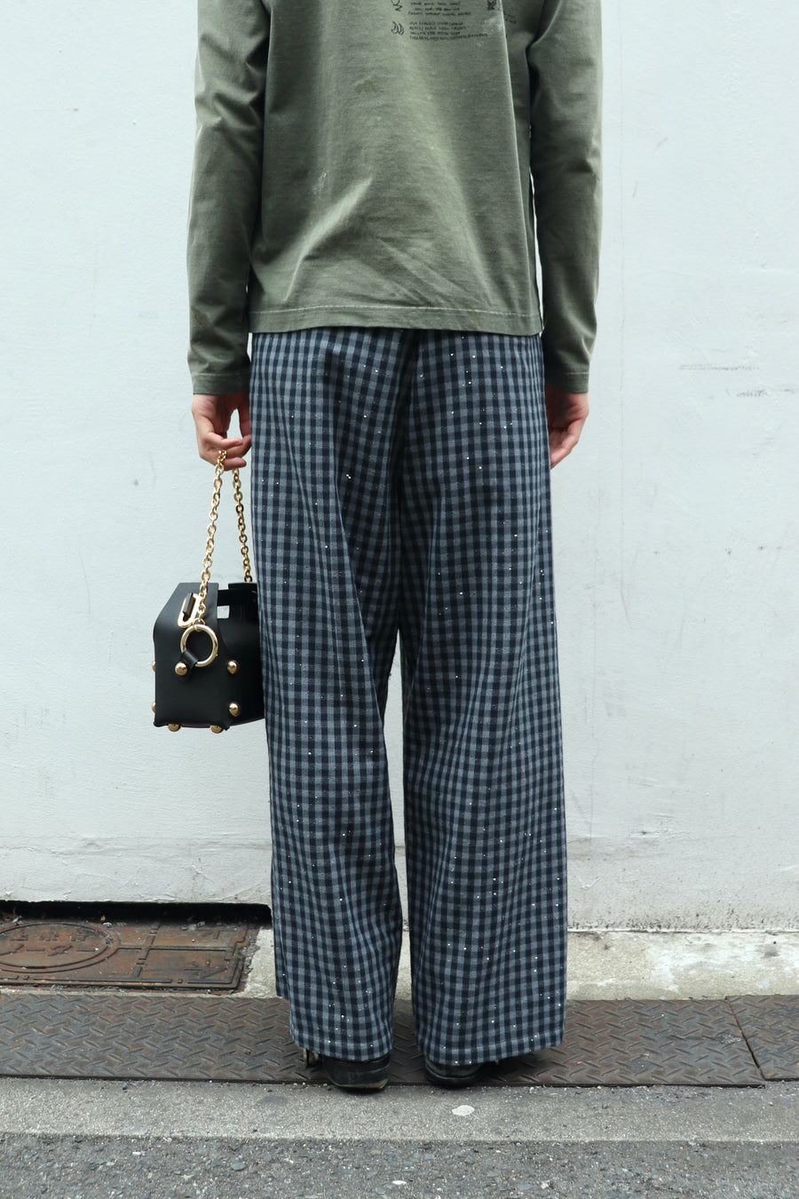 MASU(エムエーエスユー)のSPARKLING PLAID WIDE EASY PANTS BLACKの