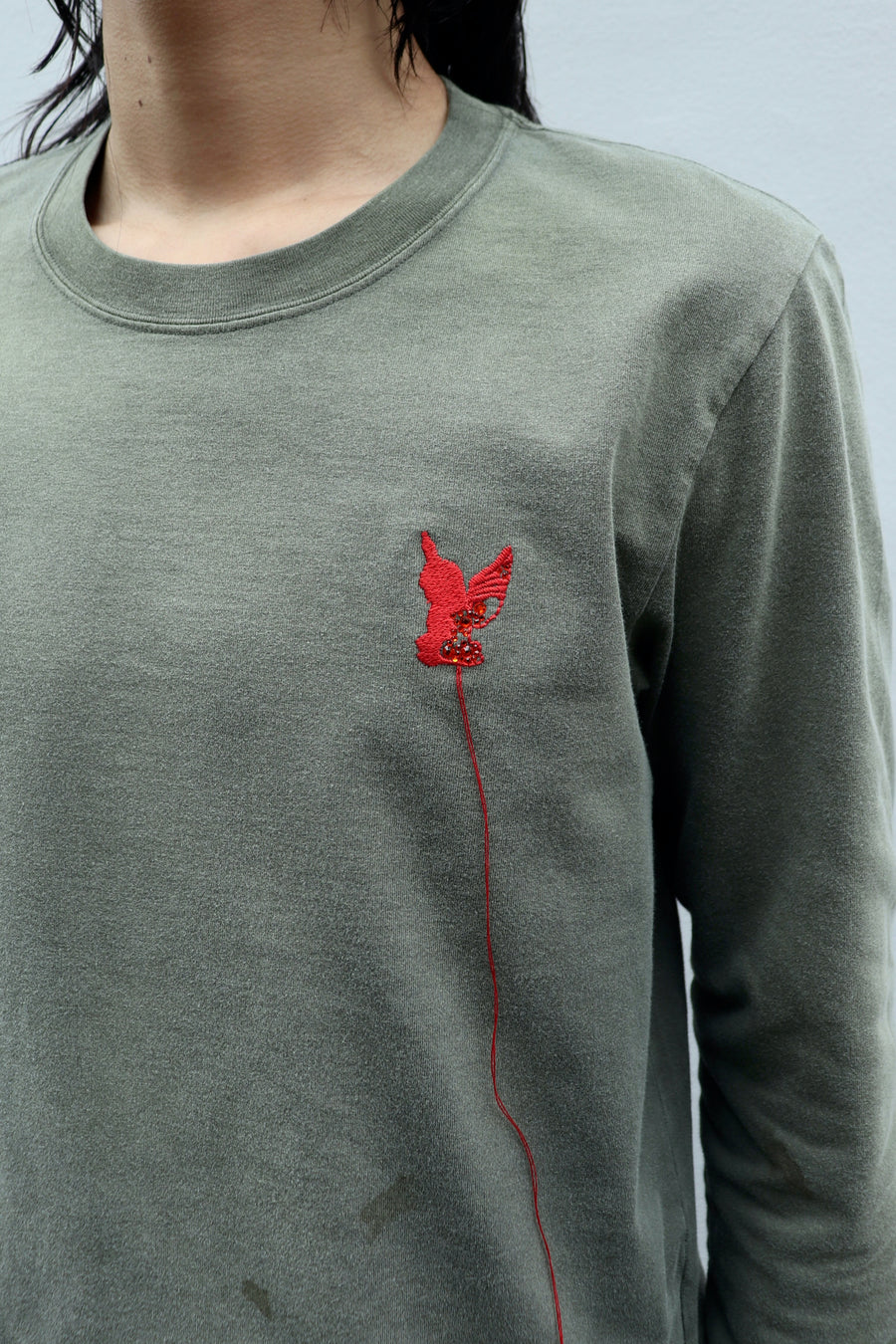 MASU(エムエーエスユー)のWASTED RED ANGEL LONG SLEEVE T-SHIRT OLIVE