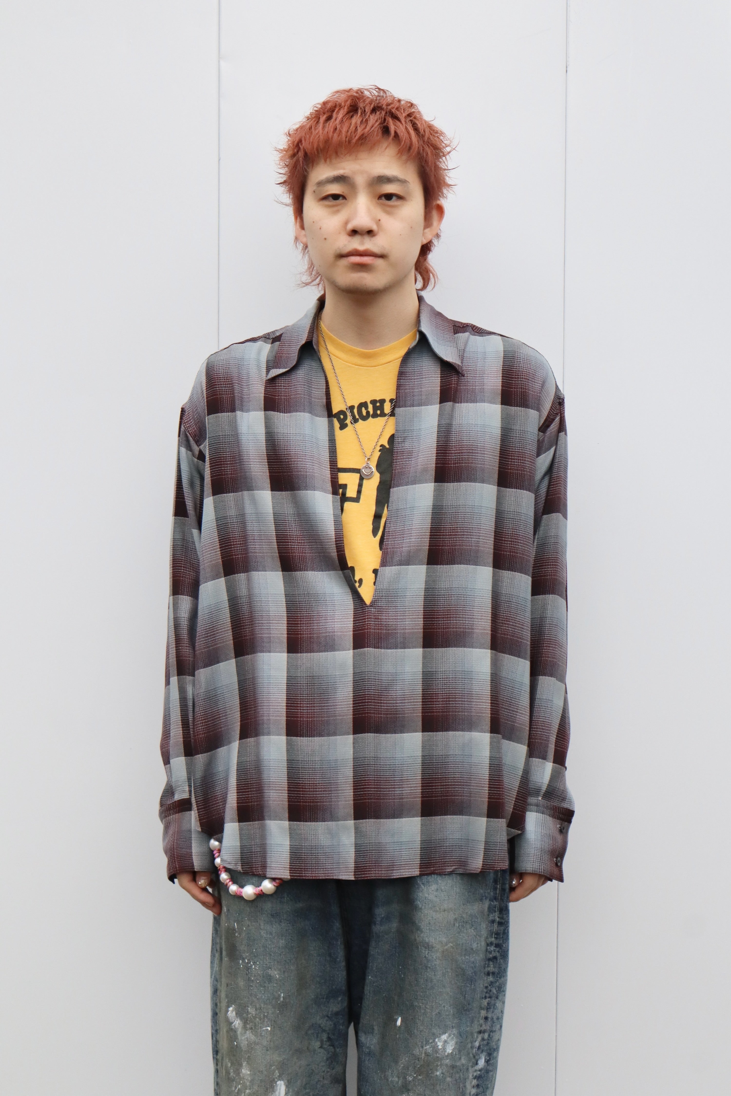 SUGARHILL(シュガーヒル)のOMBRE SKIPPER SHIRT RED MINTの通販