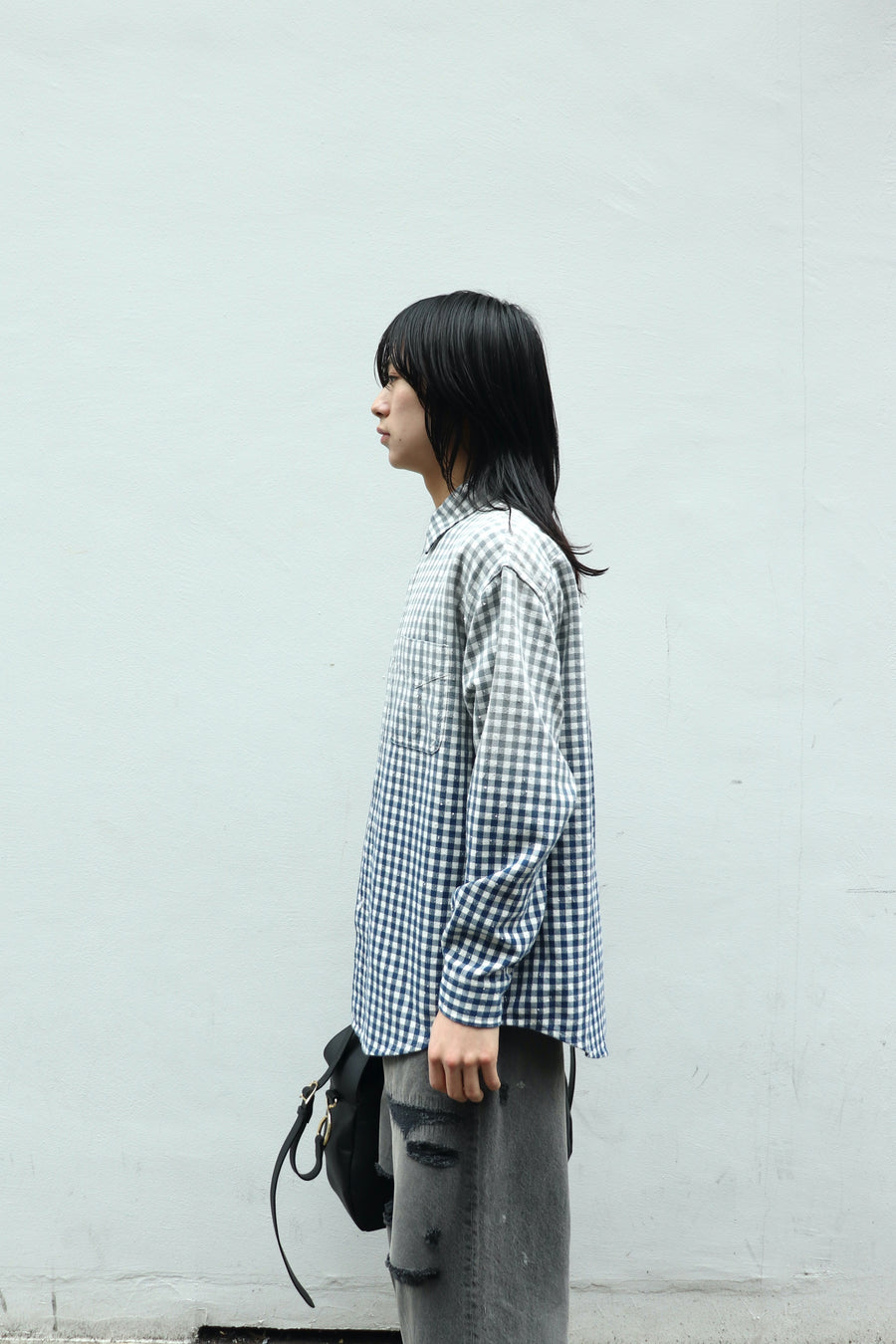 MASU(エムエーエスユー)のFADED SPARKLING PLAID SHIRT BLUEの通販