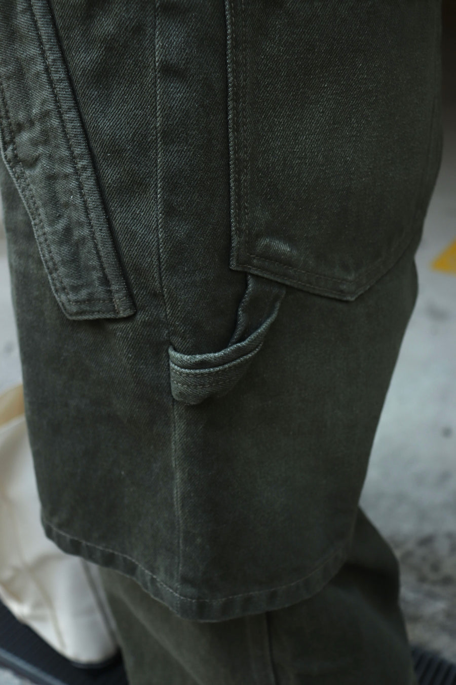 ANDERSSON BELL  UNISEX RAPTOR LAYERED WIDE-LEG JEANS(WASHED GREEN)