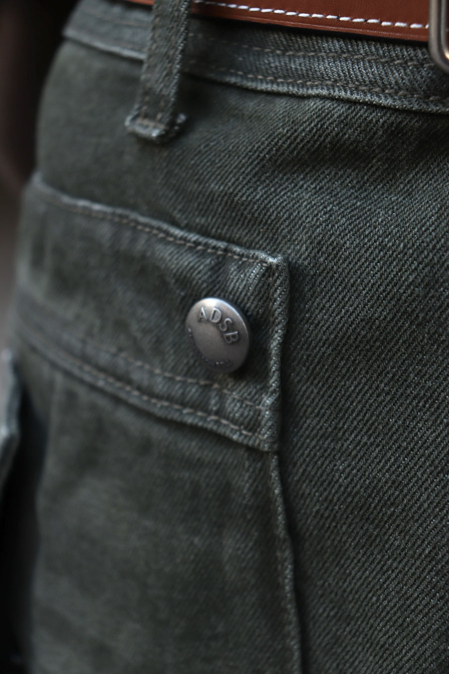 ANDERSSON BELL  UNISEX RAPTOR LAYERED WIDE-LEG JEANS(WASHED GREEN)