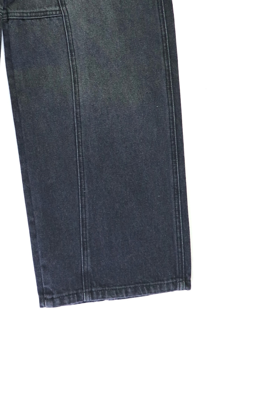 ANDERSSON BELL  UNISEX RAPTOR LAYERED WIDE-LEG JEANS(WASHED BLACK)