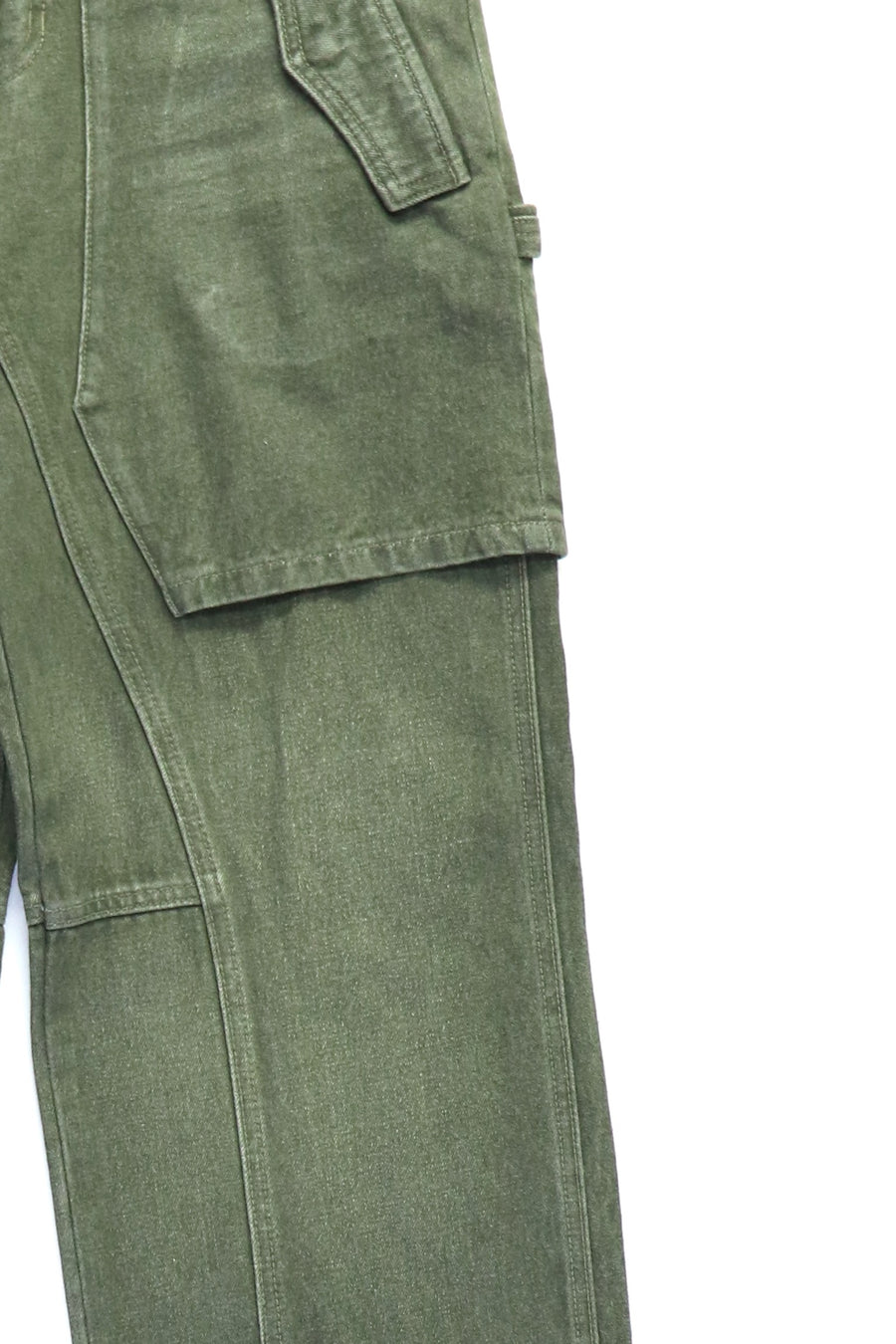 ANDERSSON BELL  UNISEX RAPTOR LAYERED WIDE-LEG JEANS(WASHED GREEN)