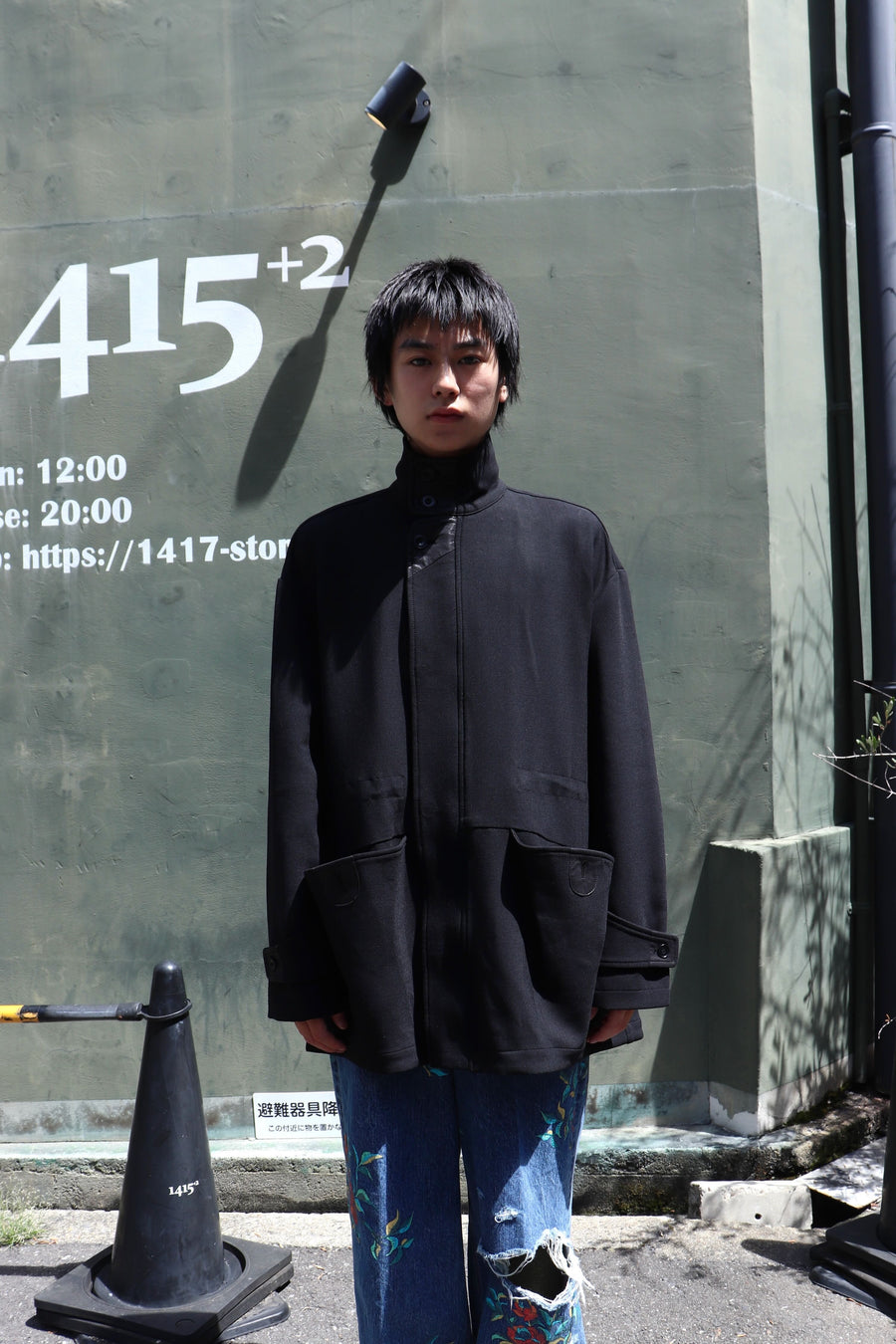 fluss  floating pocket blouson(BLACK)