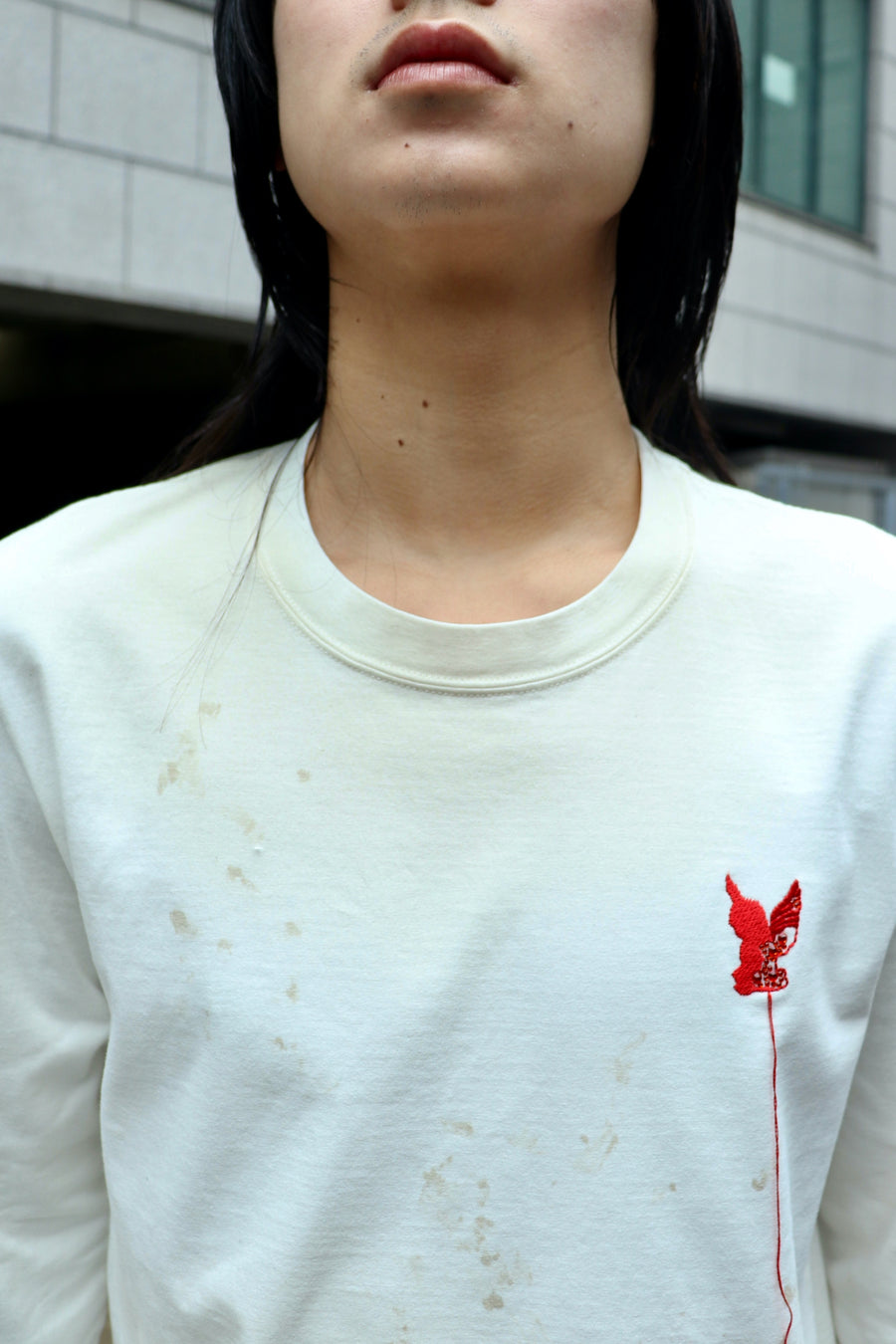 MASU(エムエーエスユー)のWASTED RED ANGEL LONG SLEEVE T-SHIRT WHITE