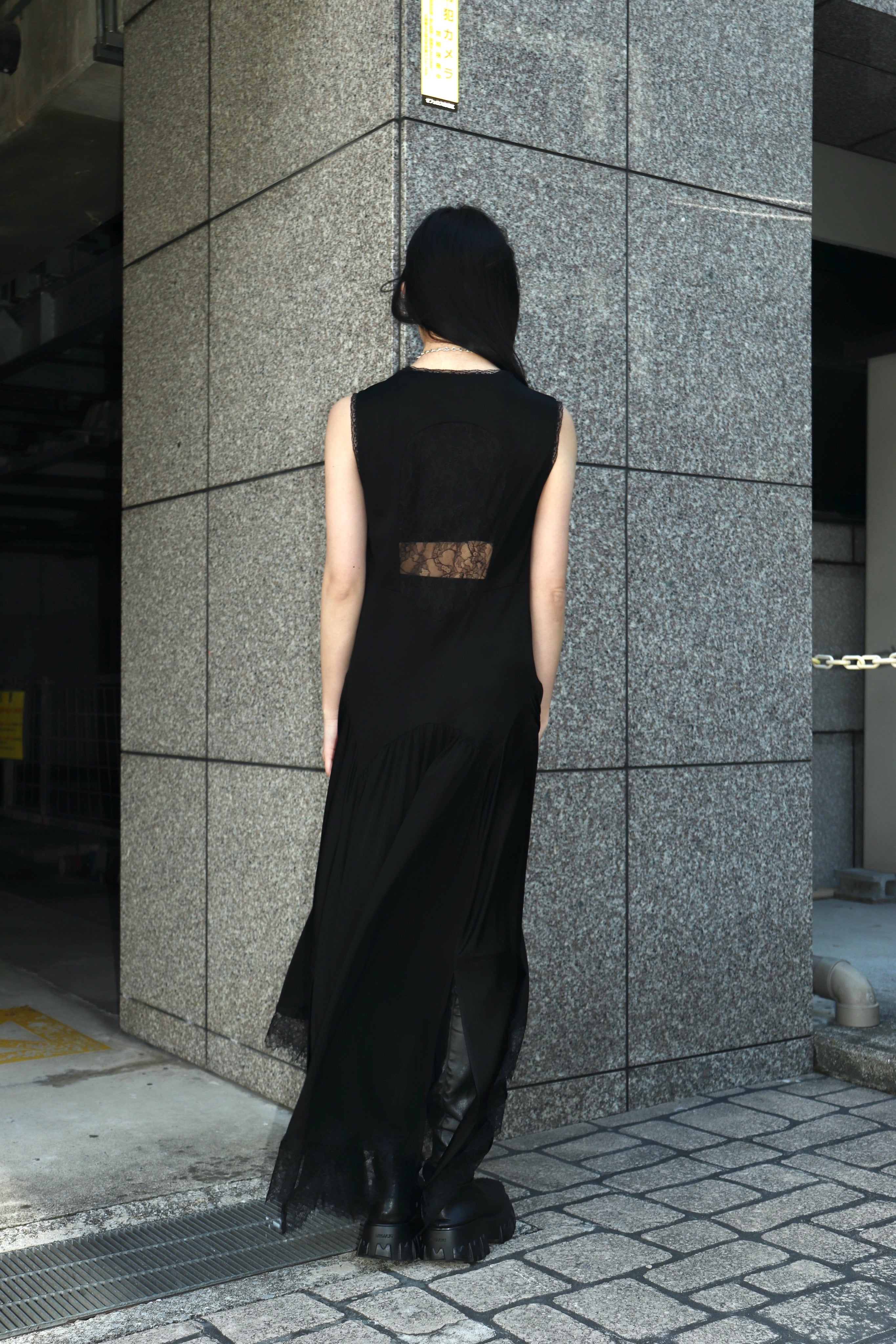 FETICO(フェティコ)のLACE PLEATED JERSEY DRESS(ドレス)の通販