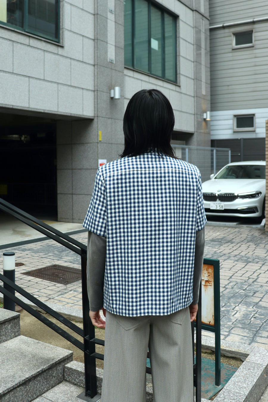 MASU(エムエーエスユー)のSPARKLING PLAID HALF SLEEVE SHIRT BLUEの