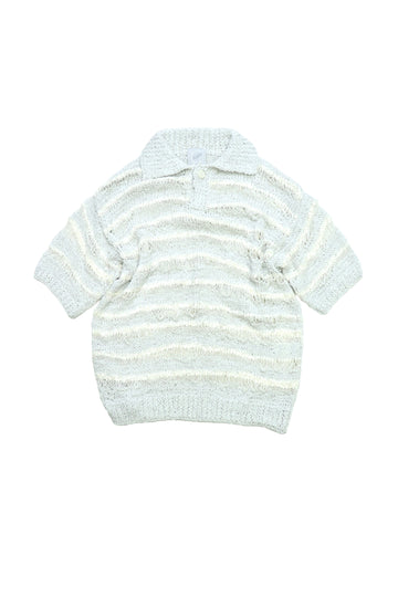 fluss × P.A.A.  Sheer hand knit polo