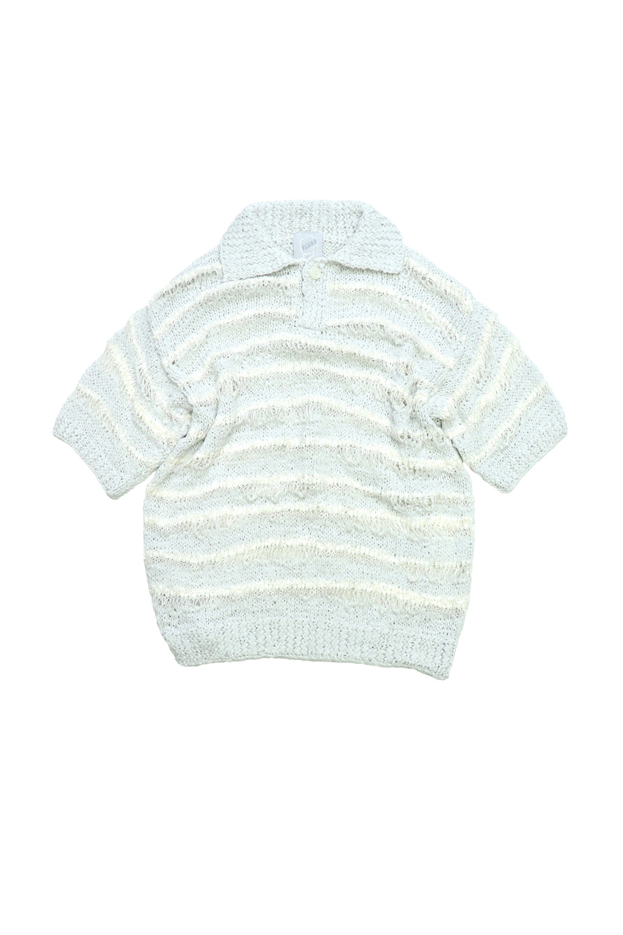 fluss × P.A.A.  Sheer hand knit polo