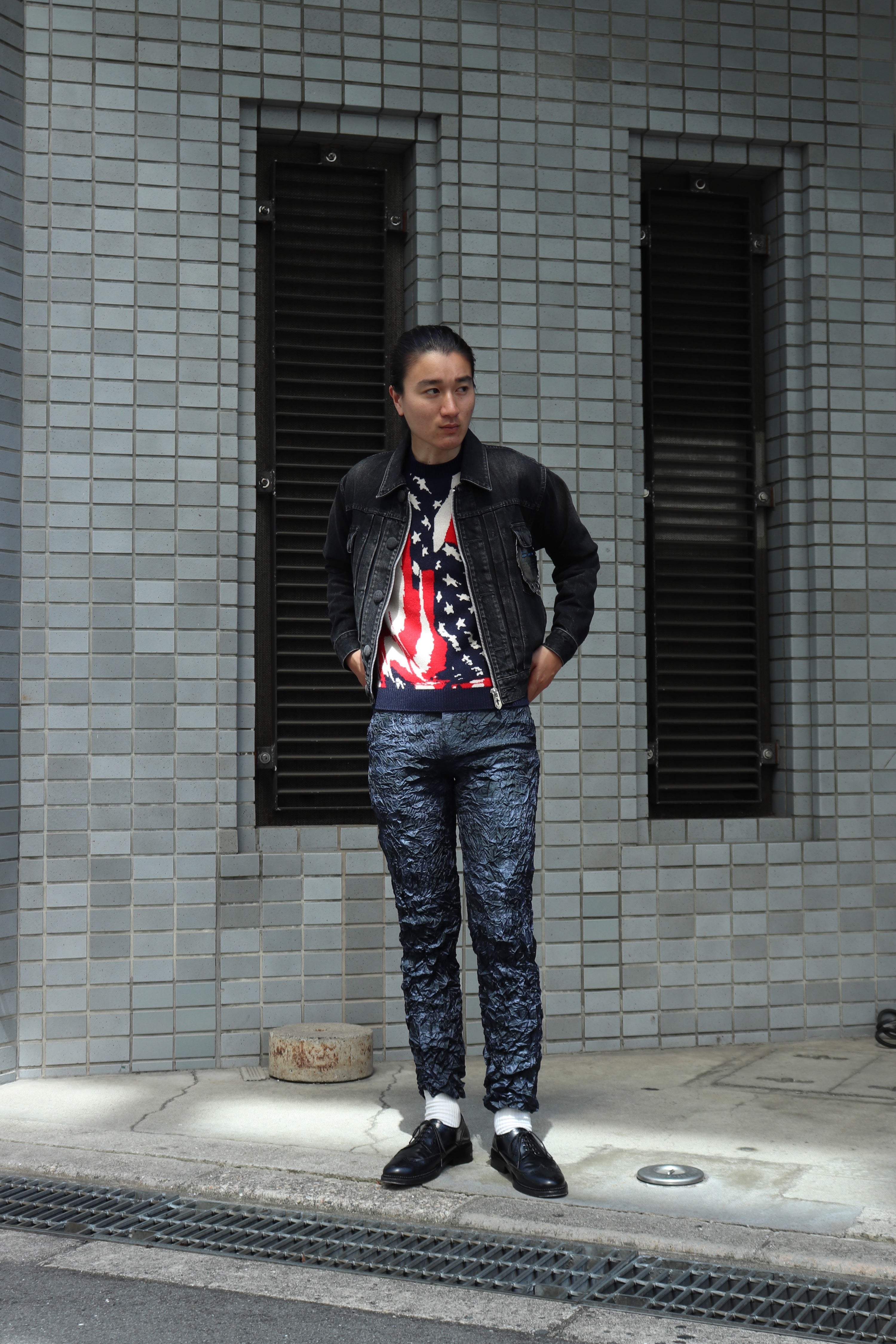 MASU(エムエーエスユー)のMARBLE PLAID SHRINK PANTSの通販｜PALETTE