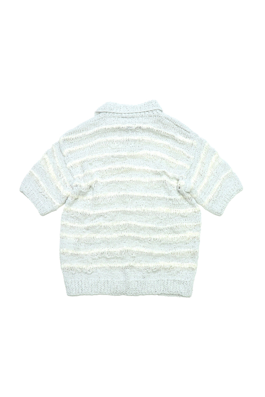 fluss × P.A.A.  Sheer hand knit polo