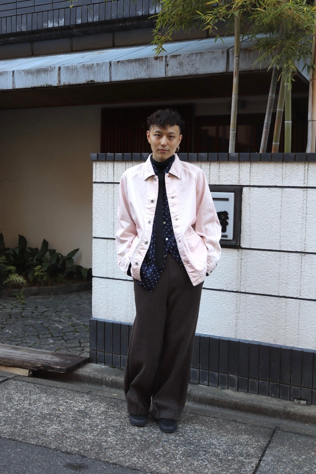 RIKU UMEHARA(リク ウメハラ)のTANSU DENIM COVERALL PINKの通販
