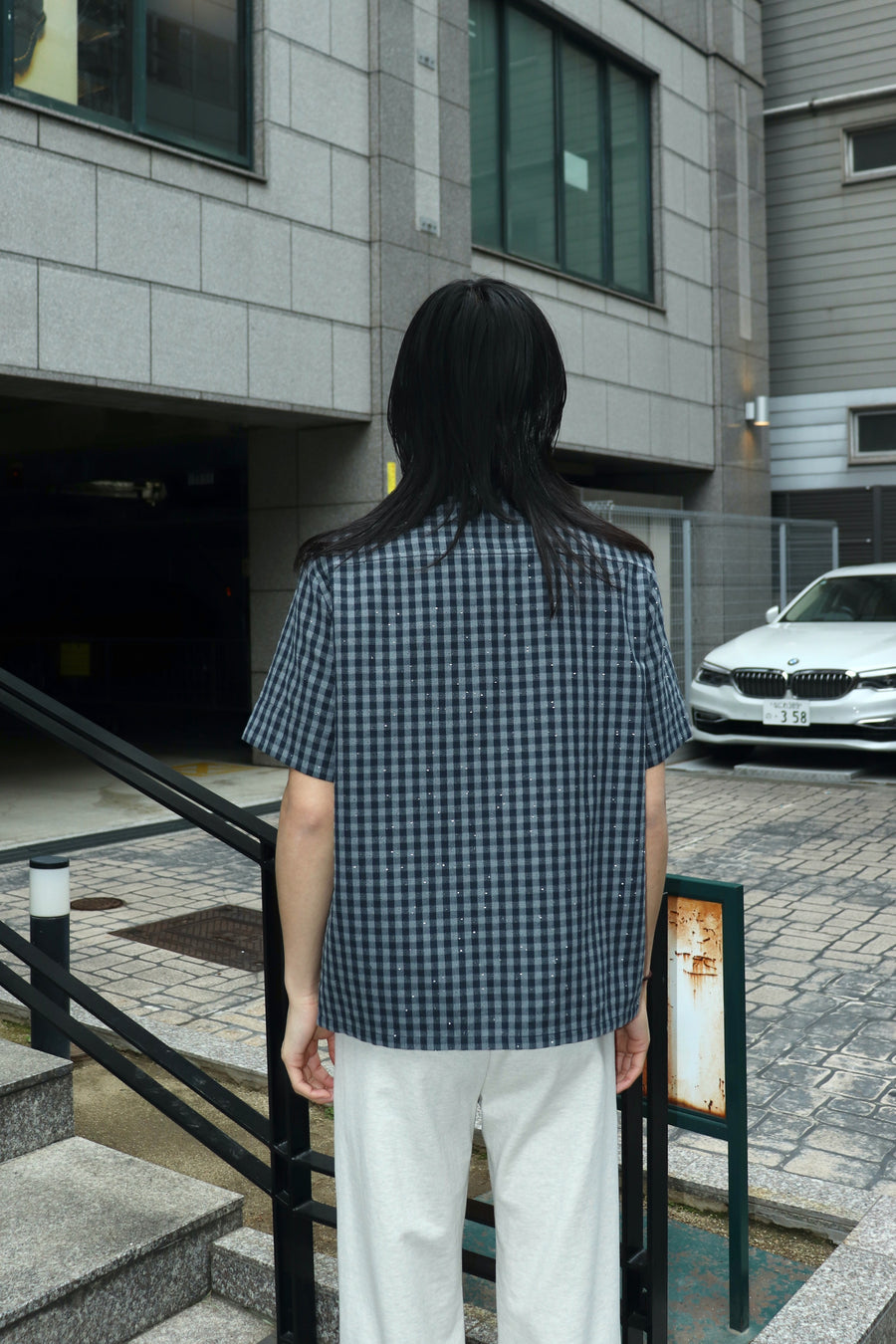 MASU(エムエーエスユー)のSPARKLING PLAID HALF SLEEVE SHIRT BLACKの