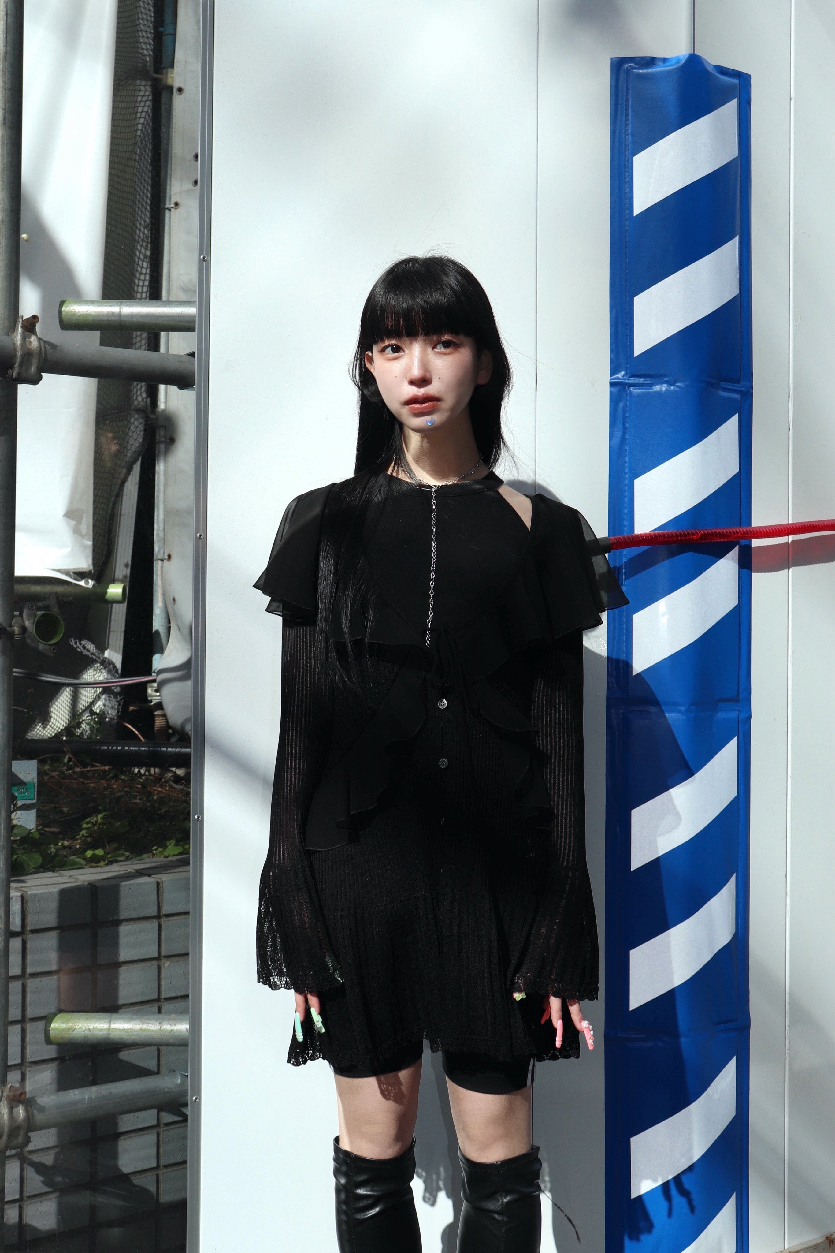 feticoフェティコ リブカーディガン ワンピース  ブラック feticoフェティコ リブカーディガン ワンピース ブラック｜Yahoo