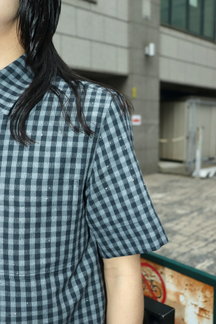 MASU(エムエーエスユー)のSPARKLING PLAID HALF SLEEVE SHIRT BLACKの