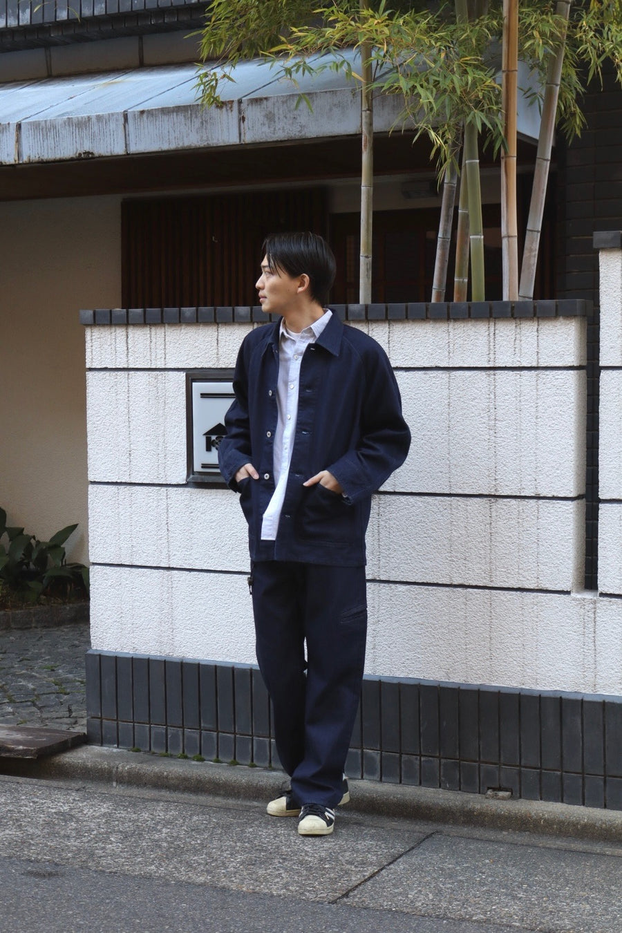 RIKU UMEHARA(リク ウメハラ)のTANSU DENIM COVERALL NAVYの通販