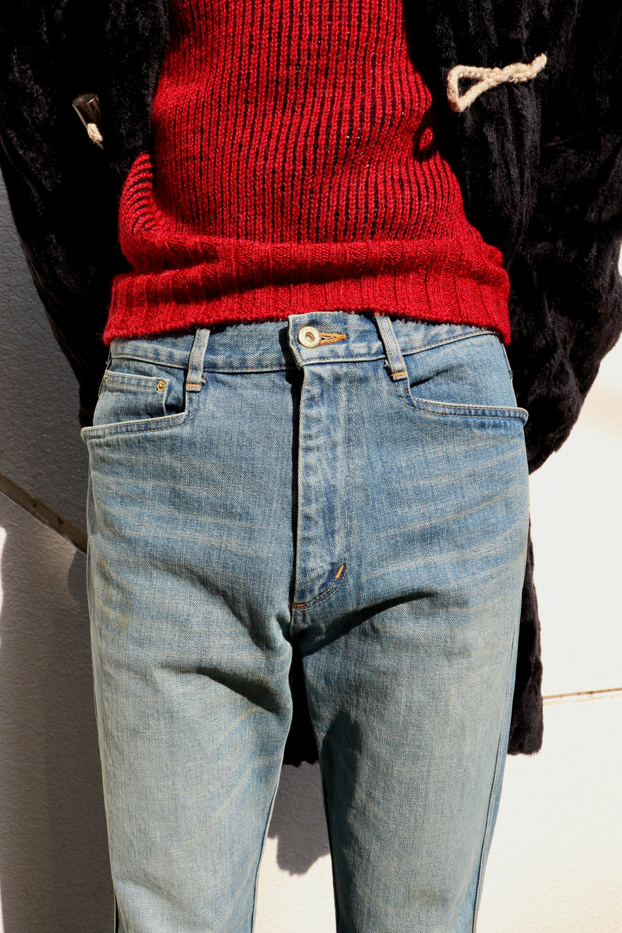 HOMMENA  Boots Cut Western Denim Pants