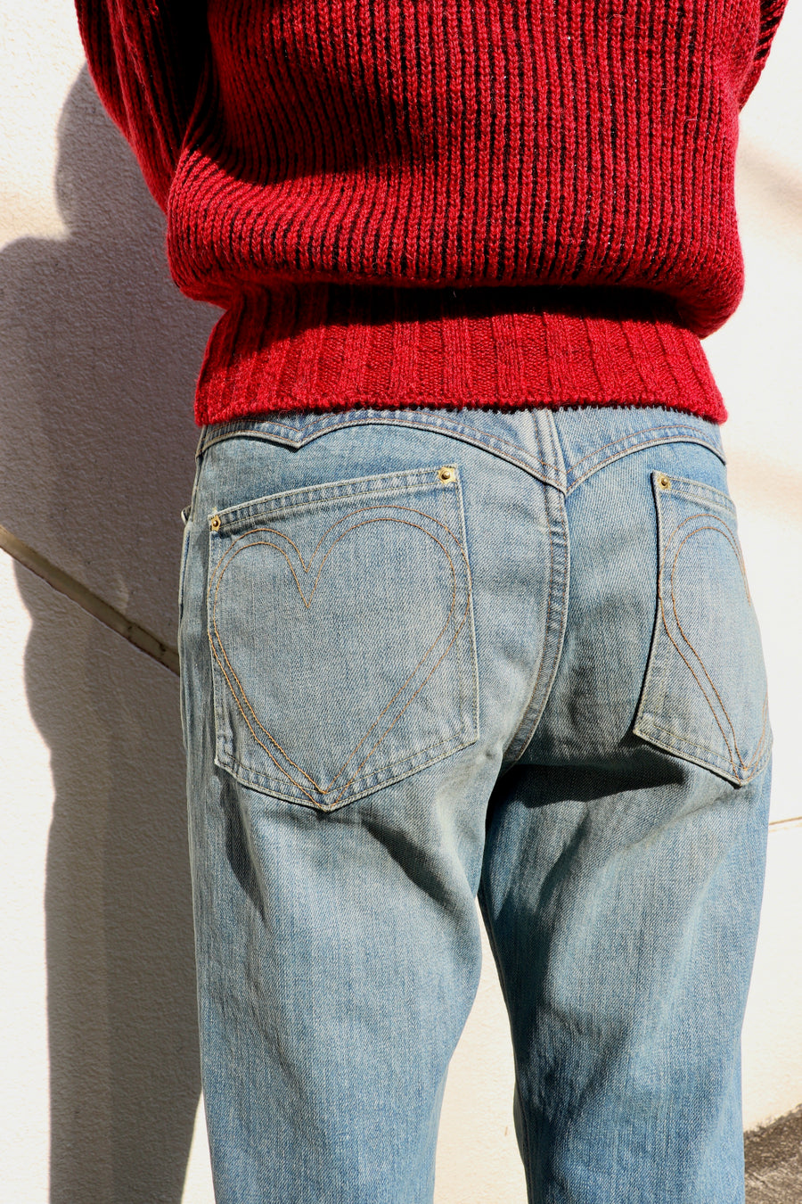 HOMMENA  Boots Cut Western Denim Pants