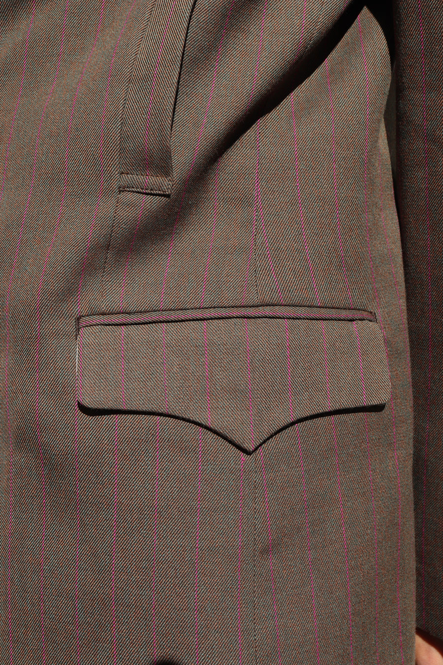 HOMMENA  Frillrd Western Double Breasted Jacket(BROWN)