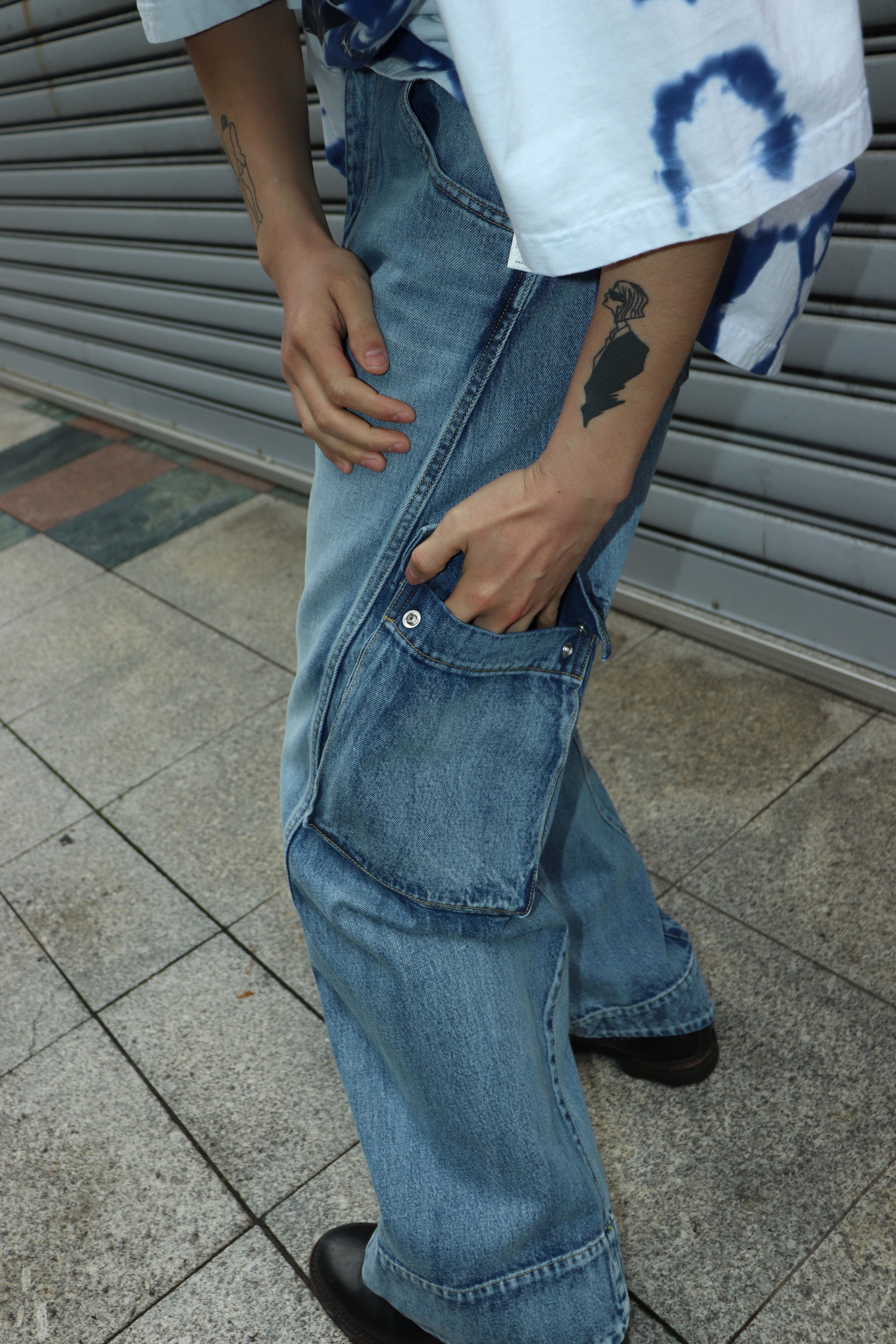 YUKI HASHIMOTO(ユウキハシモト)のTWISTED DENIM CARGO INDIGOの通販