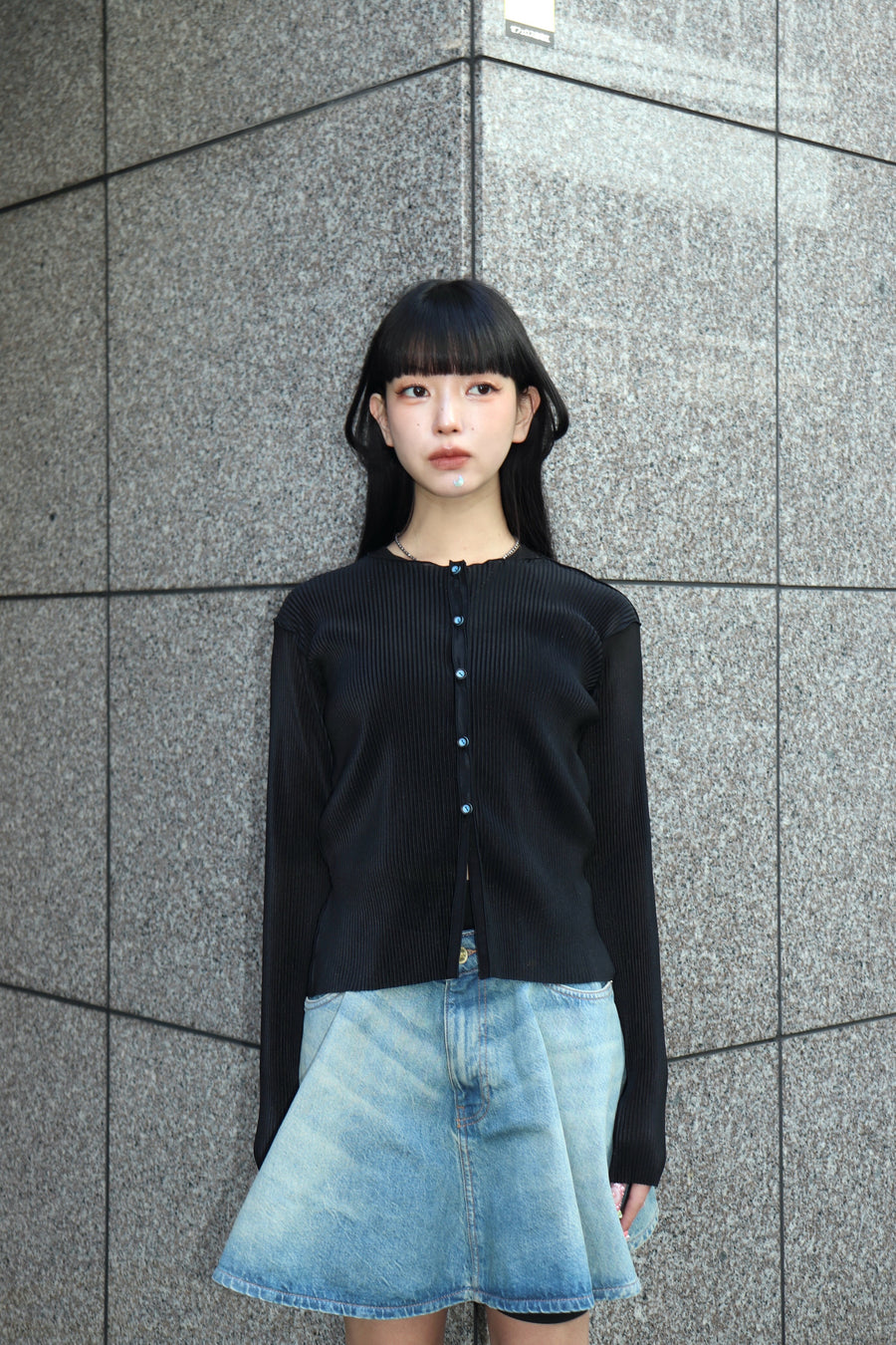 kotohayokozawa(コトハヨコザワ)のSHEER CARDIGAN BLACKの通販