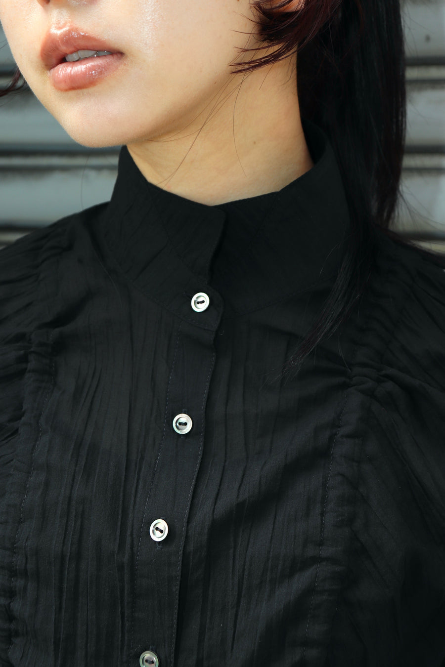 トップス mukcyen mukcyen(ムッシャン)のcotton shirring blouseの通販｜PALETTE art