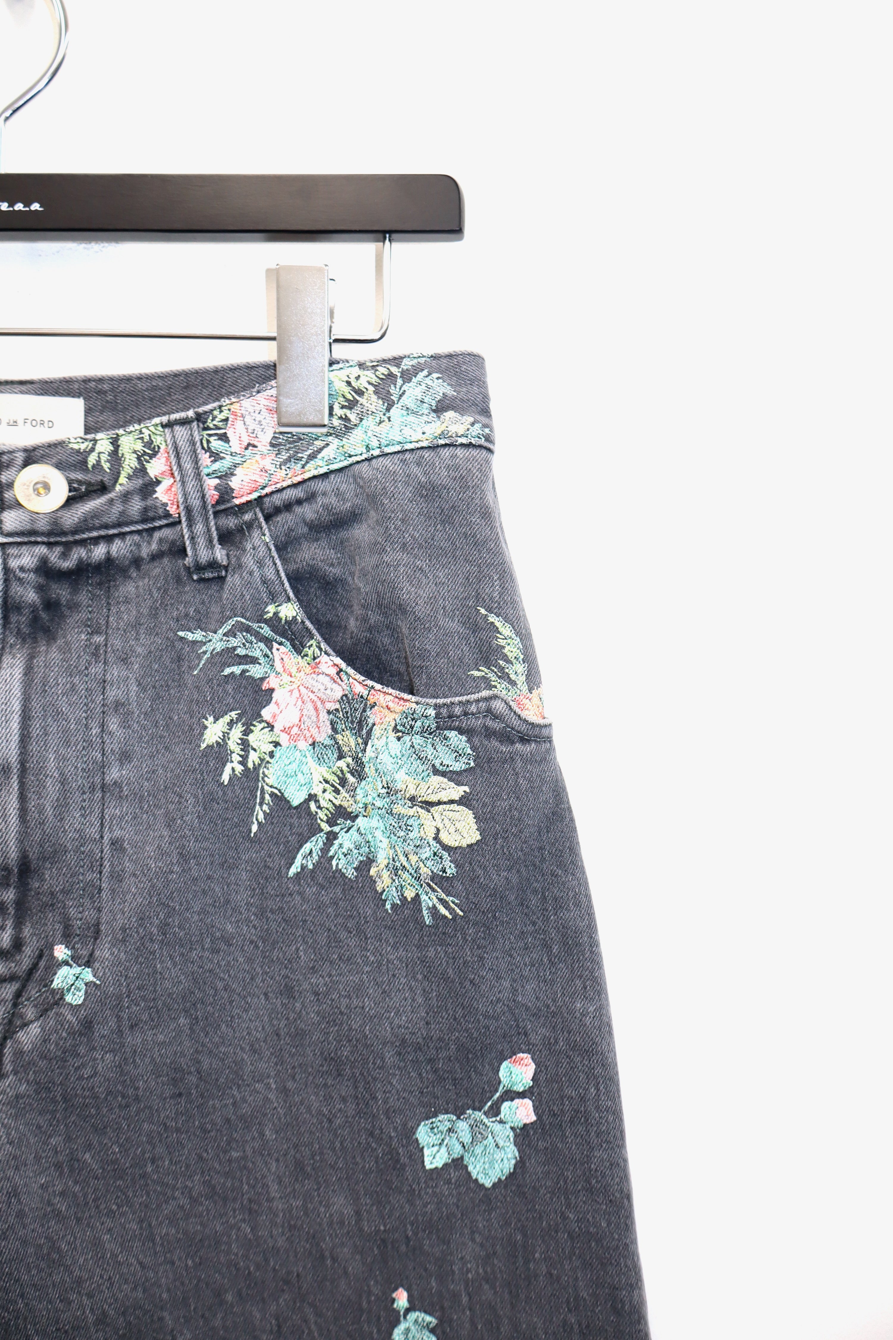 BED J.W. FORD(ベッドフォード)のDenim Wide Pants BLACKの通販